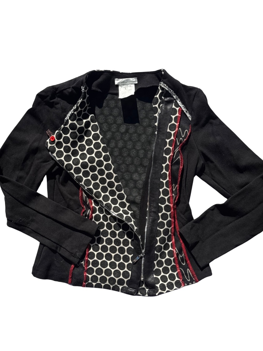 Zoe by Michael Phillips Geometric Asymmetrical Jacket